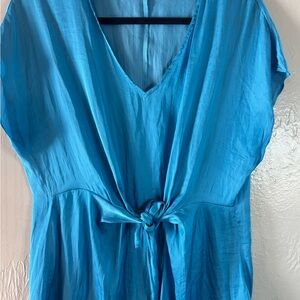 ZOZO Blue Tie-Front blouse